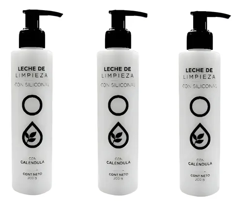 Pack X3u Leche Limpieza Siliconas Icono Calmante Liviana