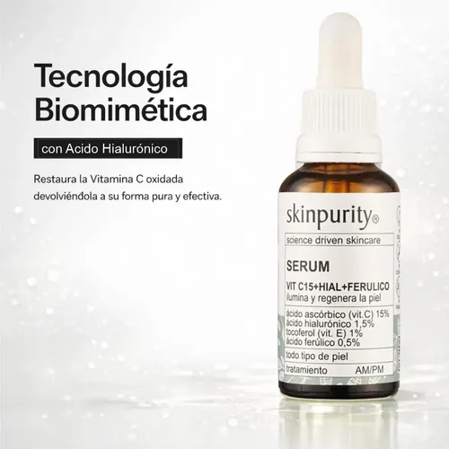 Serum Skinpurity Vit C 15% Para Todo Tipo De Piel De 30ml