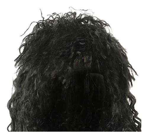 Peluca De Disfraz De Personaje Punk Rockero, Peluca Negro