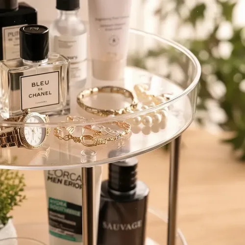 Organizador Giratorio Acrilico Cosmeticos Cocina Baño Maquil