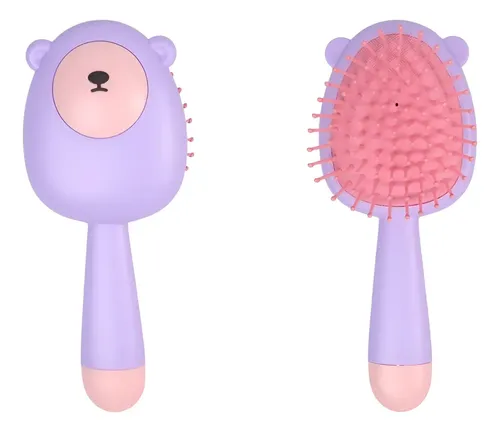 Cepillo Peine Oso Kawaii Para Cabello Desenredante Con Mango