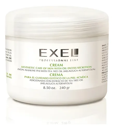 Crema Facial Con Color Piel Acne Grasa Granos 240g Exel