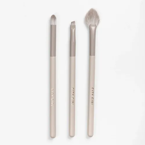 Set De 3 Brochas Para Difuminar Makeup Brush City Girl