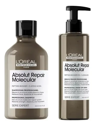 Kit Shampoo 300ml + Serum Loreal Absolut Repair Molecular