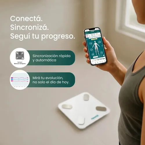 Balanza Corporal Inteligente Maverick Smartscale4 Blanco