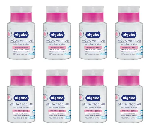 Pack Agua Micelar Algabo Todo Tipo De Piel 120 Ml