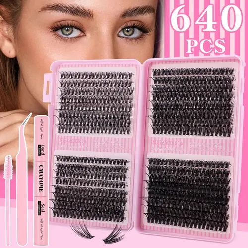 [jjm] Cmayome 640pcs Kit 4 Estilos, D-curl 10-100d With