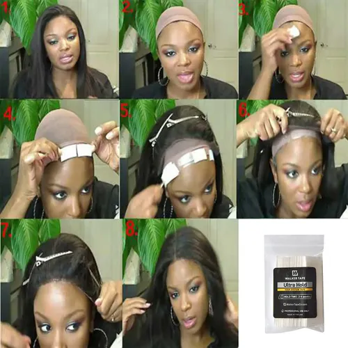 72 Pcs/lote Cinta Adhesiva Fuerte Extensiones Cabello