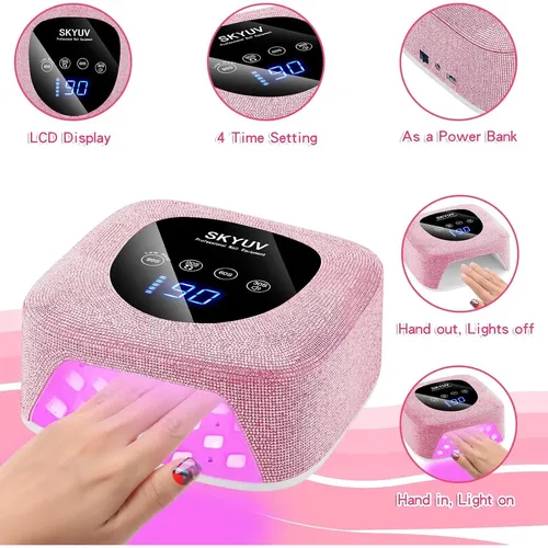 Lámpara Uv Led Recargable Skyuv 30 Leds, 4 Temporizadores