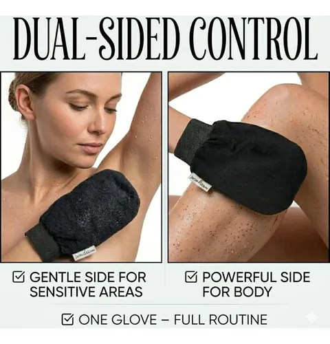 Guante Exfoliante Kessa Marroquí Jardin Oleane (negro)