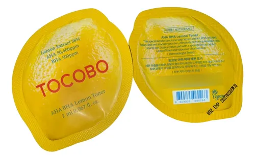 Tocobo Sachet Aha Bha Limon Tónico Iluminador – 5 Unidades Todo Tipo De Piel Noche