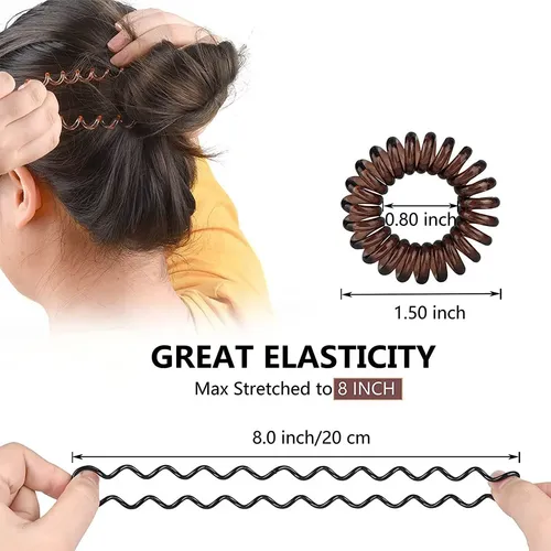 34pcs Multicolor Cabello En Espiral Elástica Accesorio Qd