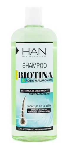Han Biotina Acido Hialuronico Shampoo Anticaída Crecimiento