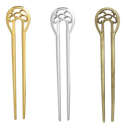 Pinza De Cabello Metálica En Forma De U Para Peinados