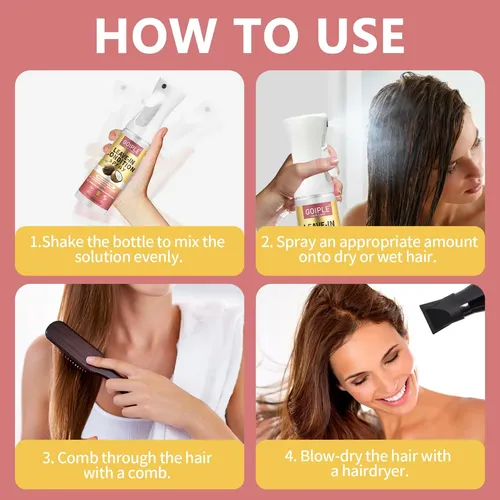 Spray Acondicionador Y Protector Térmico Sin Enjuague Wozutu