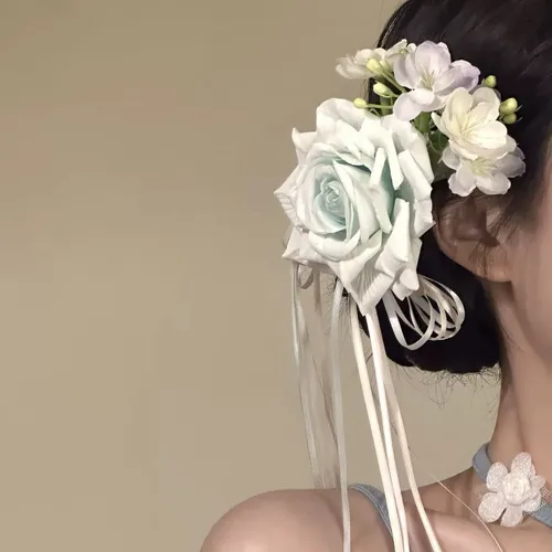 Pinza Para El Pelo Con Cinta Floral Estilo Centro Turístico