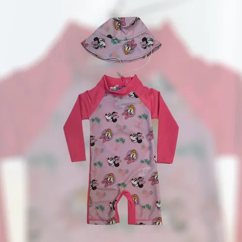 Enterito Body Agua Con Gorra Minnie Disney Original Uv50