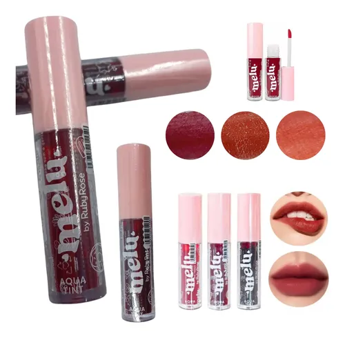 Tinta Labial Aqua Tinte Hidratante Melu Ruby Rose Lefemme