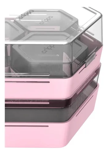 Organizador Multiuso Doble P/ Bolso Maquillaje Joyas Crippa Rosa Claro