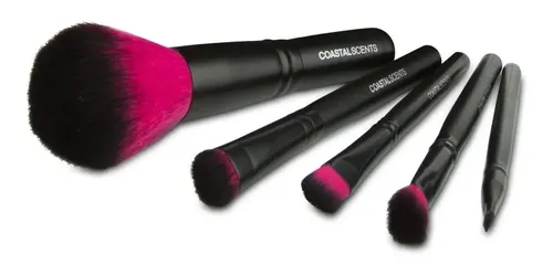 Brochas Maquillaje Coastal Scents Set 5 Pinceles Color Me Fuchsia