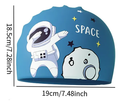 Gorro De Baño Para Niños Con Dibujos Animados De Azul