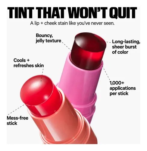 Rubor Milk Makeup Cooling Water Jelly Tint Lip Tono Del Maquillaje Burst – Poppy Pink