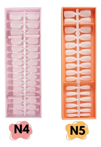Tips Sistema Press On Soft Gel Caja X240pcs Uñas Profesional Color N5
