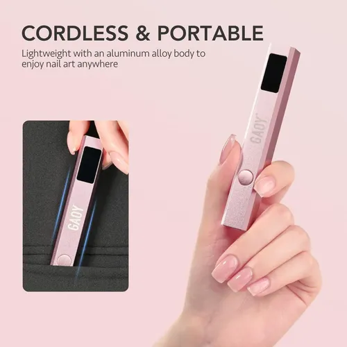 Gaoy Lámpara Uv Led Inalámbrica Rose Gold Para Uñas De