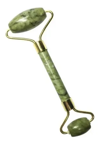 Rodillo Masajeador Facial Jade Duga D540 Verde Para Rostro