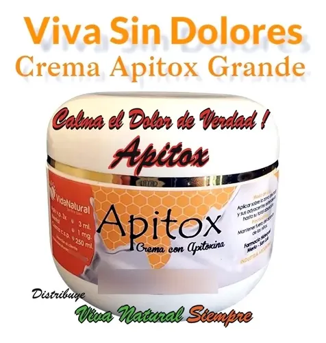 Apitox Crema X 250 G Calma El Dolor De Verdad Reuma Artrosis