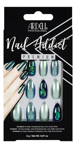 Ardell Uñas Postizas Premium Green Glitter Chrome