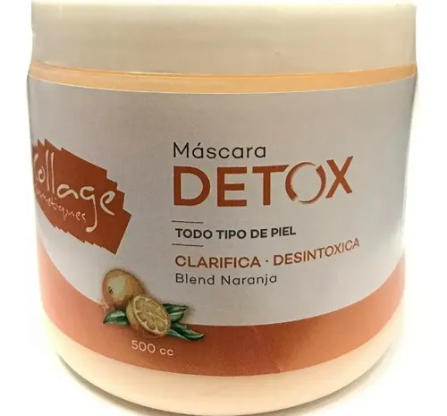 Collage Mascarilla Facial Detox Blend Naranja 500ml Clarifica Desintoxica