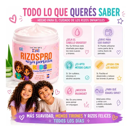 Crema Rizadora Infantil Apta Metodo Curly Control Friz Arlex