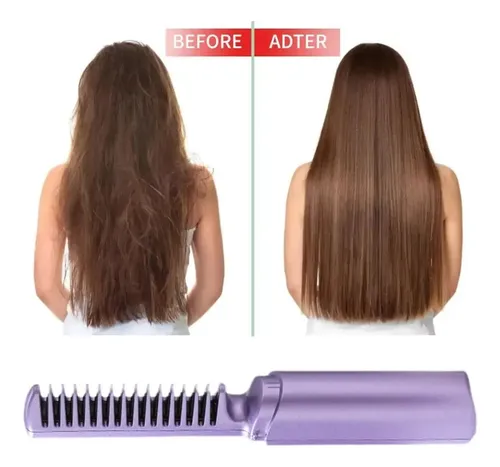 Alisador De Pelo Profesional Inalámbrico 2 En 1, Peine Fas