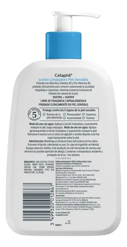 Loción Facial Cetaphil Limpiadora Para Piel Sensible 473 Ml