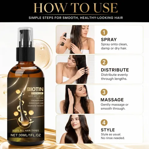 Xx1 Paquete De Sérum Capilar Con Biotina En Aerosol, 30 Ml C