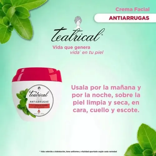 Teatrical Crema Facial Antiarrugas 100 Gr.