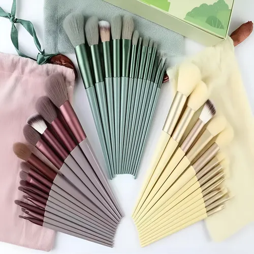 Set De Brochas Para Maquillaje X13 Piezas Kit Completo