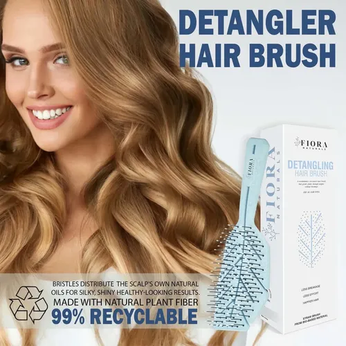 Cepillo Desenredante De Cabello Fiora Naturals 100% Ecológic
