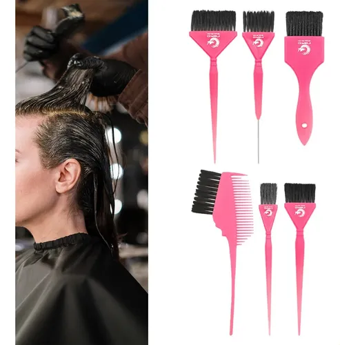 Juego De Brochas De Color Para Tinte De Cabello, 6 Uds., Kit