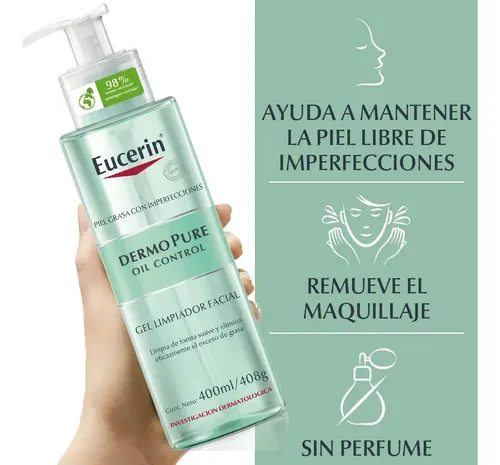 Eucerin Dermopure Oil Control Gel Limpiador Facial 400ml