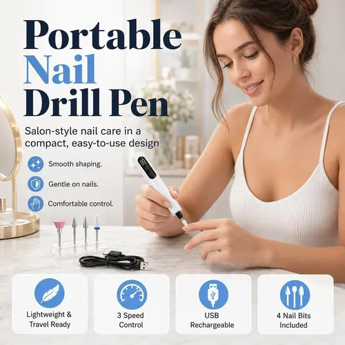 Pulidora Uñas Inalámbrica Velocidad Ajustable