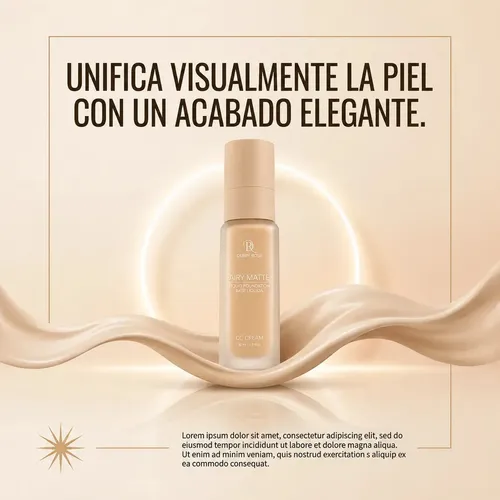 Debby Rose Airy Matte Foundation Bases De Maquillaje 30ml Tono Beige