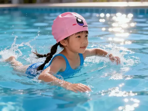 De, Gorro De Natación For Adultos Y Niños Silicona F /