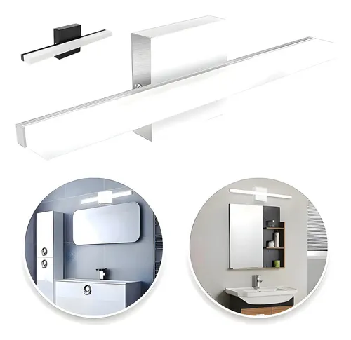 A Lámpara Para Espejo De Baño Moderna Con Luz Led Blanca A
