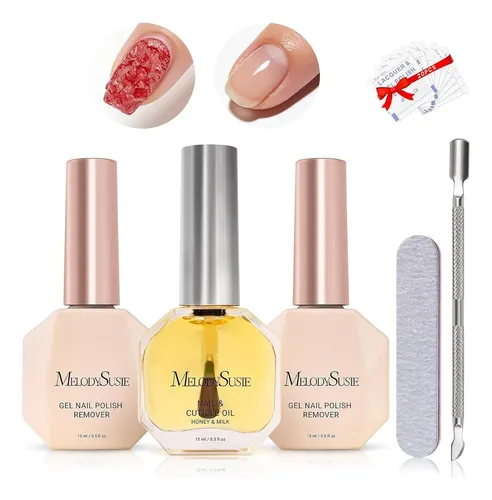 Melodysusie Kit Removedor Gel Uñas 2 Piezas