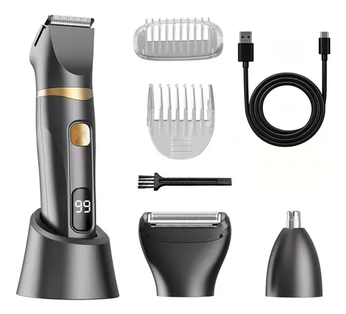 Depiladora Facial Eléctrica 3 En 1 Recargable Negro