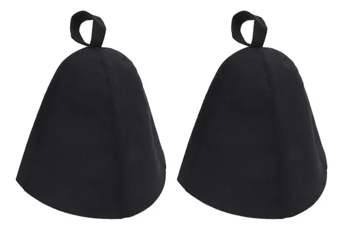 Gorro De Baño Y Sauna Negro Negro Para Hombre, Grueso, Absor