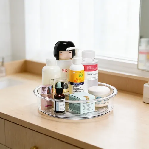 Organizador Giratorio De Acrilico Parabaño Maquillaje Crema