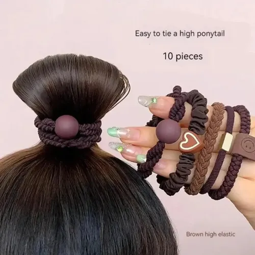 Juego Y 10 Piezas Y Ligas For Cabello Mujer D
